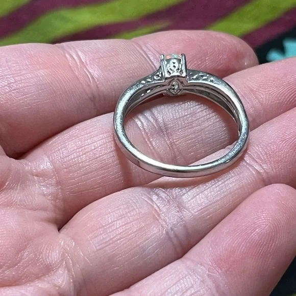 Chuck Clemency Ethiopian Opal Black Diamond Chip Sterling Silver 925 Size 9 3/4 - Picture 6 of 8